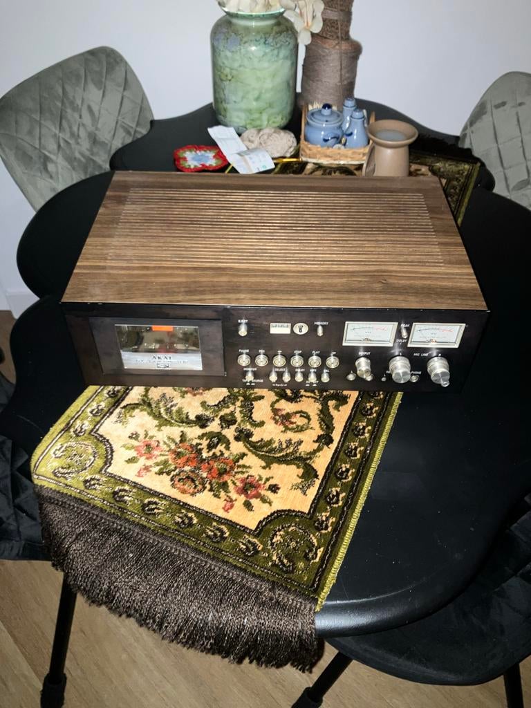 Akai GX 760D Cassette recorder   In het zwart zeldzaam, Ophalen of Verzenden, Akai