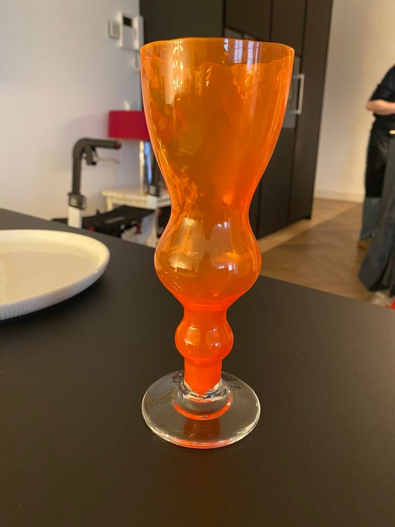 Oranje Vaasje Leerdam 1945-2015 / 70 jaar bevrijding, Antiek en Kunst, Antiek | Glas en Kristal, Ophalen