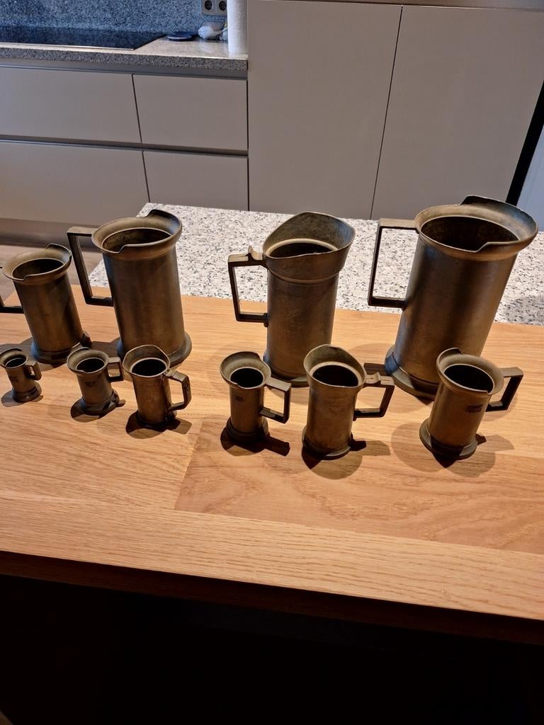 Tinnen maatbekers, Antiek en Kunst, Ophalen of Verzenden
