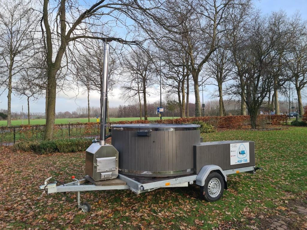 Te huur: Mobiele hottub houtgestookt, Ophalen of Verzenden, Zo goed als nieuw, Overige