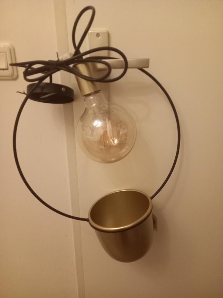 Moderne hanglamp met plantenhouder 2 stuks, Ophalen of Verzenden, Zo goed als nieuw, Metaal, Modern