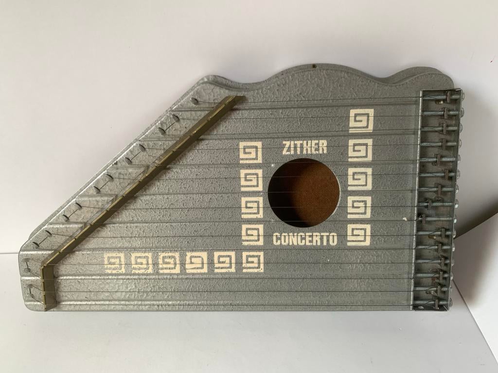 Vintage Harbert Jr. Zither Cetra Concerto metaal, Ophalen of Verzenden, Zo goed als nieuw