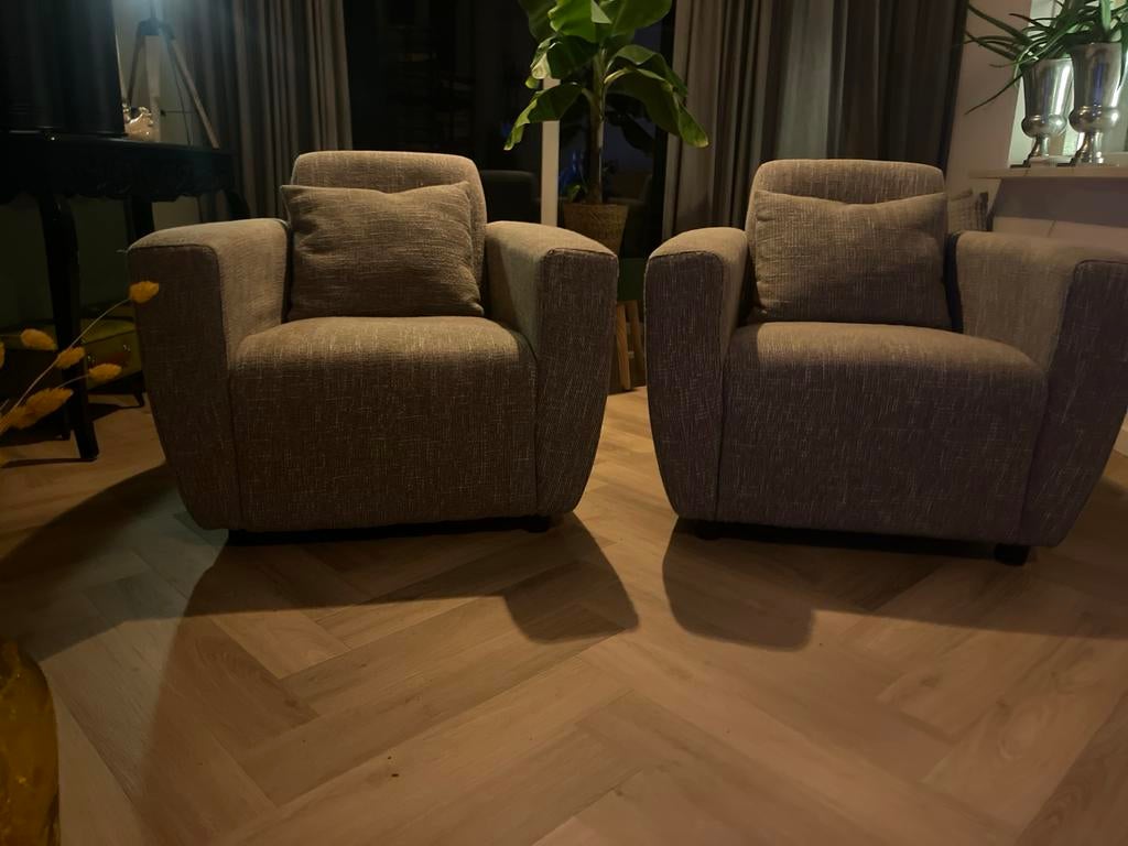 Moderne Stoffen Fauteuil met Kussen, Ophalen of Verzenden, Gebruikt, Stof, 75 tot 100 cm