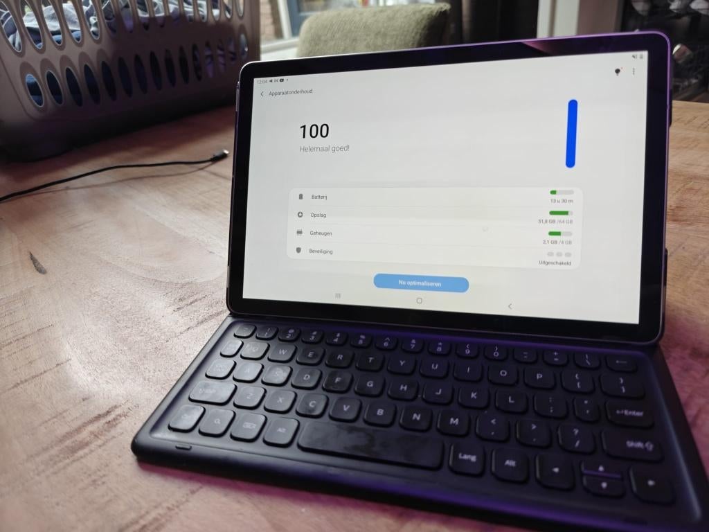 Mooie Samsung Galaxy Tab S4 met cover-toetsenbord, Computers en Software, Android Tablets, Ophalen of Verzenden, Zo goed als nieuw