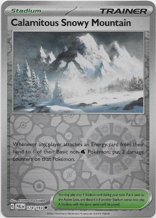 Paldea Evolved,  Cal. Snowy Mountain [reverse] 174/193, Hobby en Vrije tijd, Verzamelkaartspellen | Pokémon, Nieuw, Losse kaart