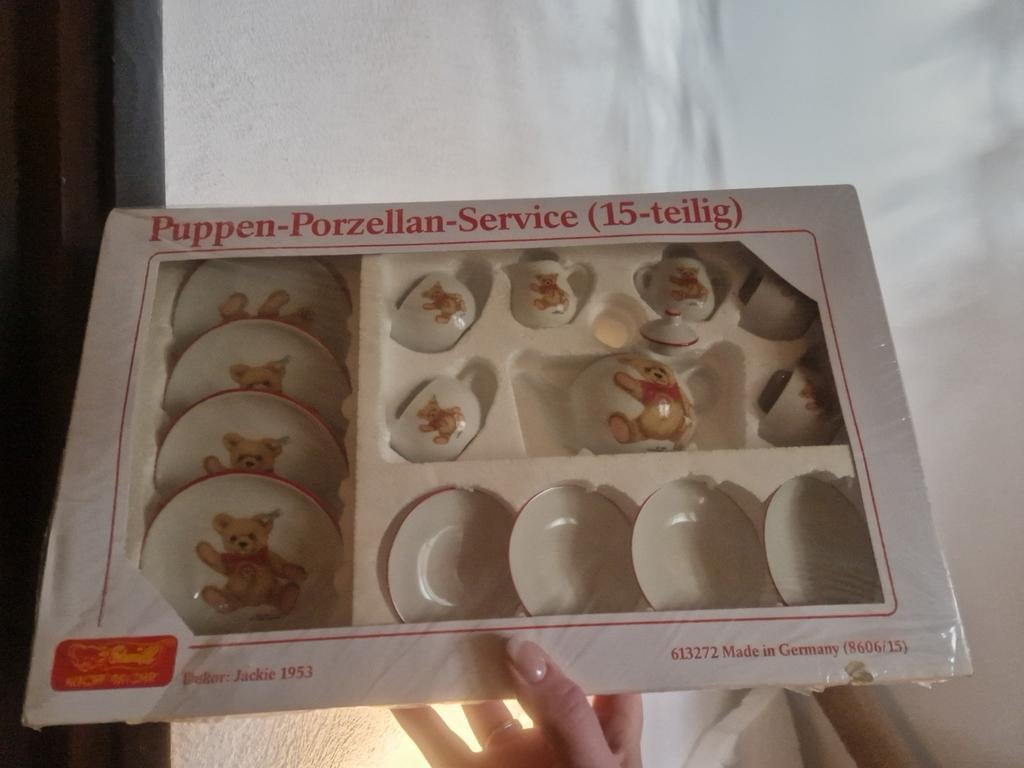 Steiff Poppen Servies Jackie 1953, Antiek en Kunst, Ophalen of Verzenden