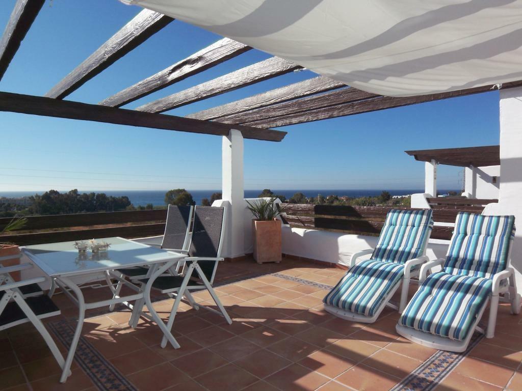 Zeezicht penthouse - Marbella/Estepona in luxe complex, Vakantie, 2 slaapkamers, Wasmachine, Appartement, Costa del Sol