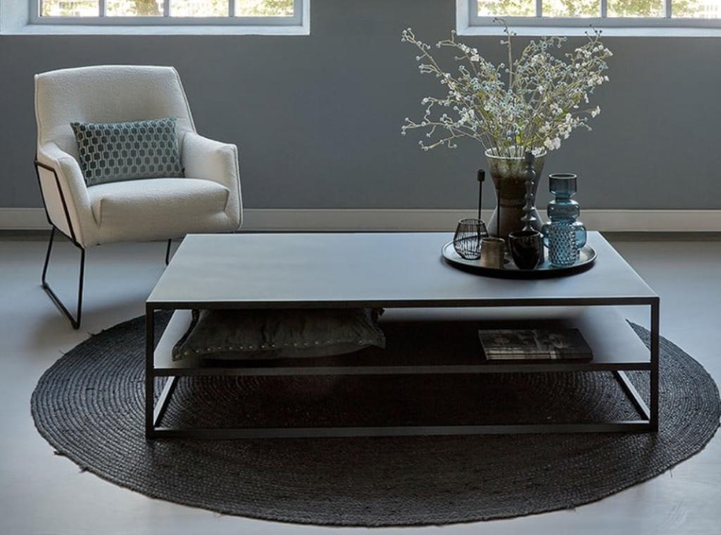 Heavy metal salontafel l Whoon lRoom108 l van €799 voor €249, Ophalen, Gebruikt, 50 tot 100 cm, 100 tot 150 cm