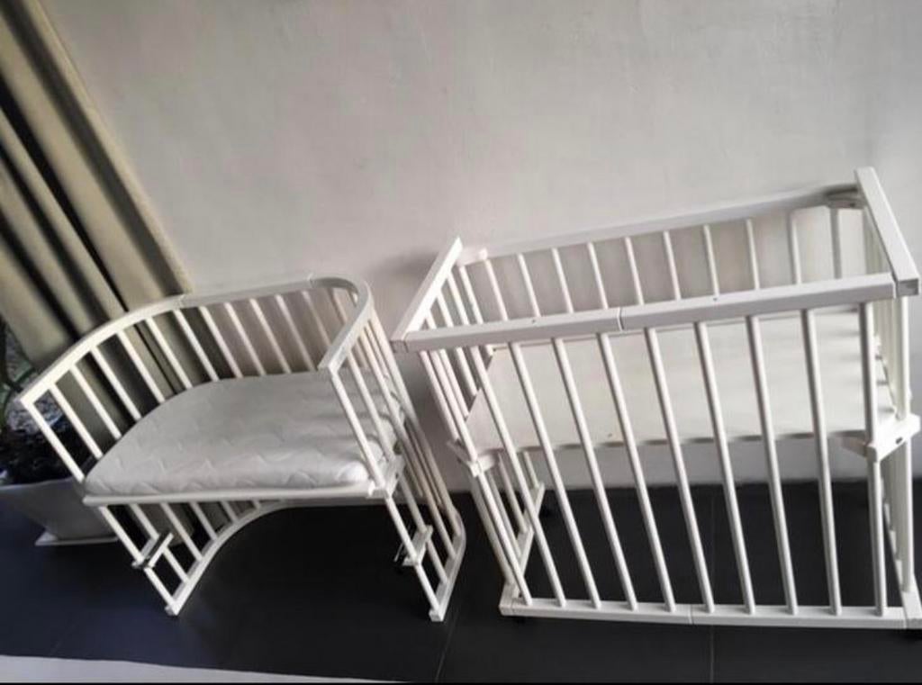 Twee Luxe Houten Co-sleepers baby ‘s 0-9 maanden Tweeling, Kinderen en Baby's, Ophalen of Verzenden, Zo goed als nieuw, Wieg