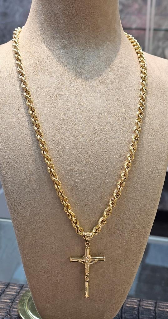 Prachtige rope chain 14karaat Gouden ketting, Ophalen of Verzenden, Nieuw, Goud, Goud