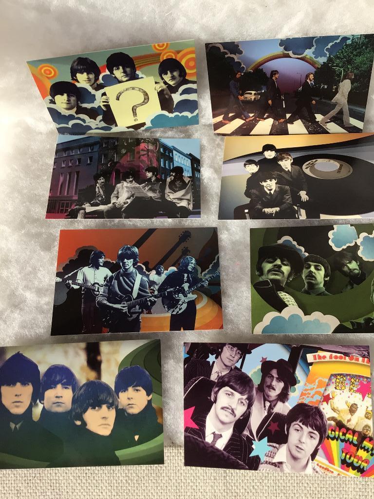 The Beatles. 8 oude postkaarten. 2009. Nieuw, Ophalen of Verzenden, Gebruikt, 12 inch
