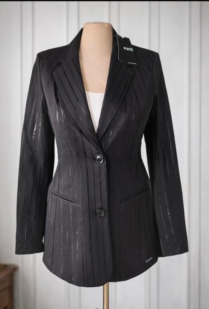 Mi Piace travelstof blazer maat: S Black Foil, Kleding | Dames, Ophalen of Verzenden, Nieuw, Zwart