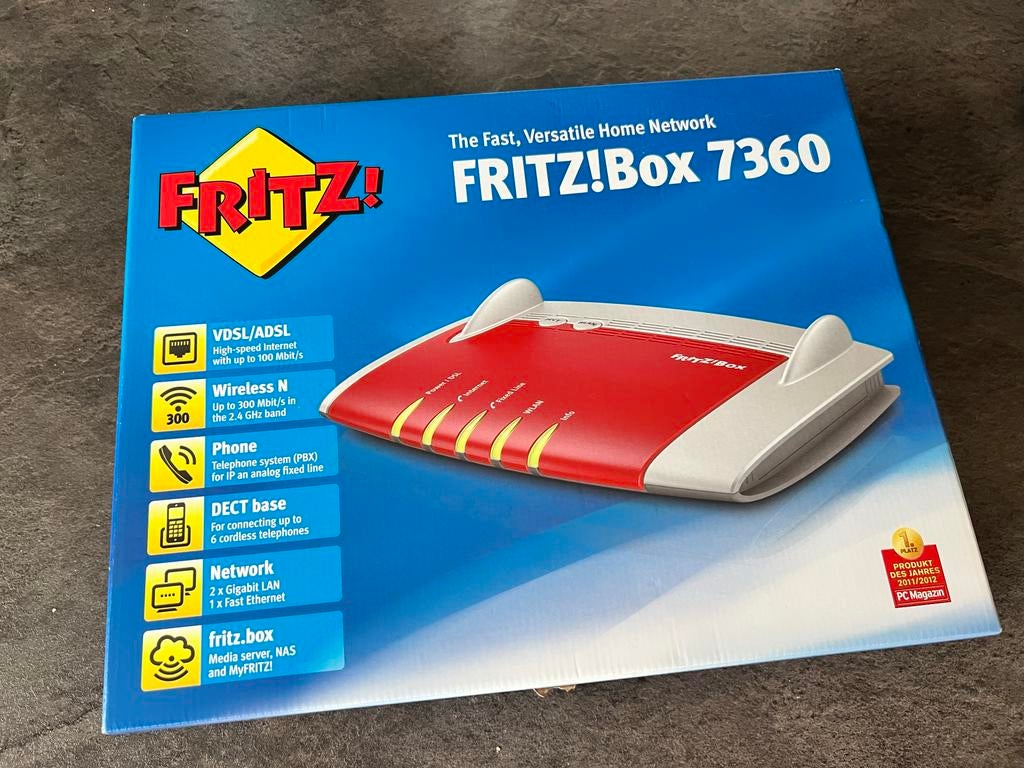 Fritzbox 7360 Router Modem - Perfect voor thuis!, Ophalen of Verzenden, Gebruikt, Router met modem