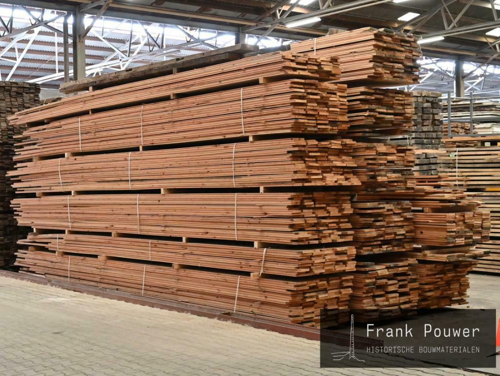 Oud eiken dakbeschot, vloerdelen en wandbekleding, Ophalen, Gebruikt, 25 tot 50 mm, Plank