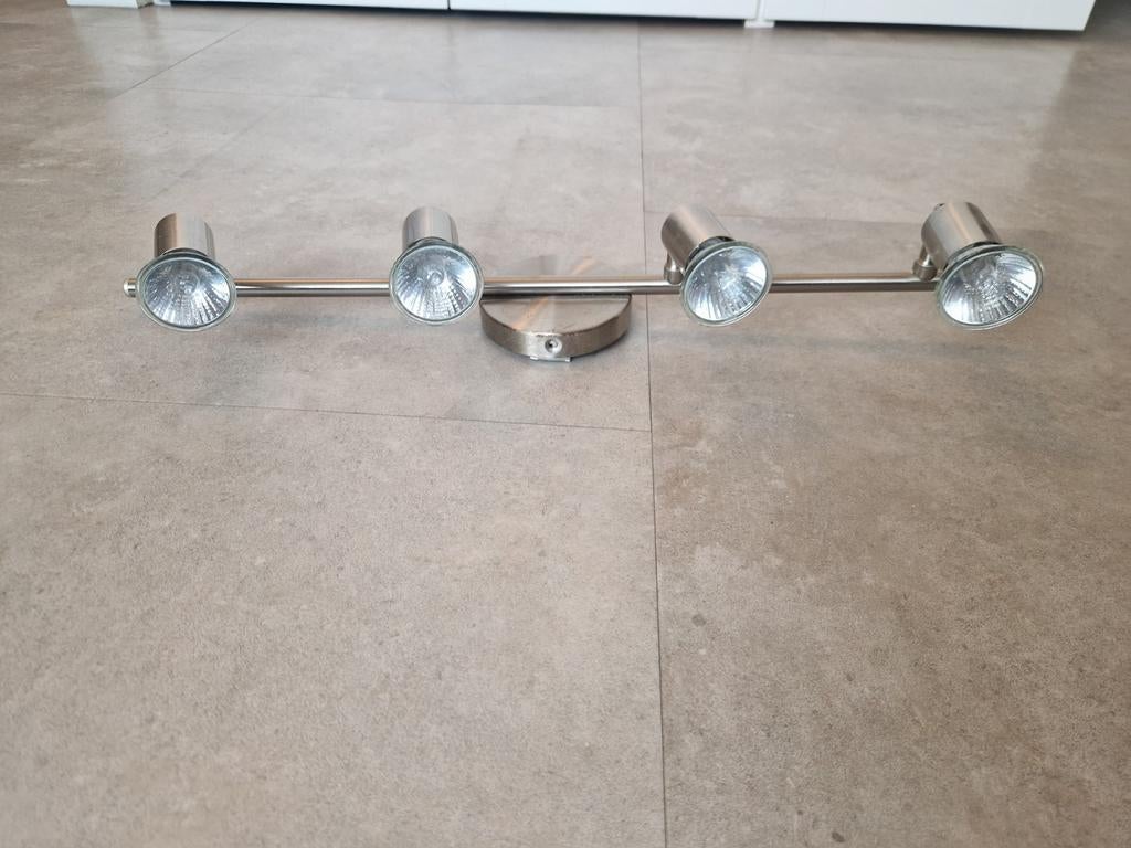 Plafondlamp met 4 Spots, Ophalen, Zo goed als nieuw, Metaal, Modern