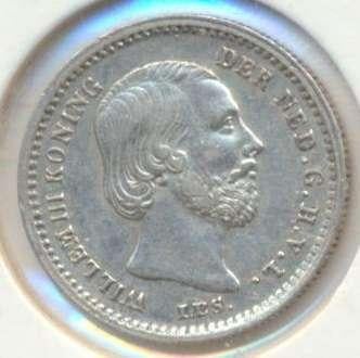 Nederland 5 Cent 1868 Willem 3, Postzegels en Munten, Munten | Nederland, Koning Willem III, Zilver, Ophalen of Verzenden, Losse munt
