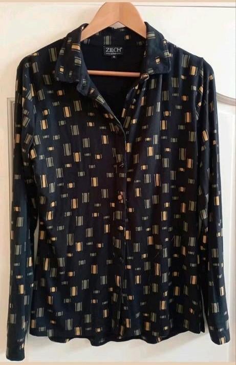 Tricot blouse ZILCH Amsterdam XL zwart niet gedragen, Zwart, Maat 42/44 (L), Ophalen of Verzenden, Zo goed als nieuw