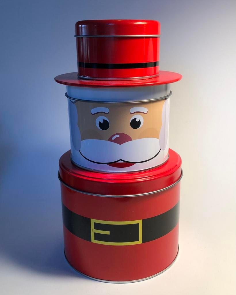 Leuk blik van de kerstman, drie in een, drie aparte delen, Verzamelen, Blikken, Zo goed als nieuw, Overige, Verzenden