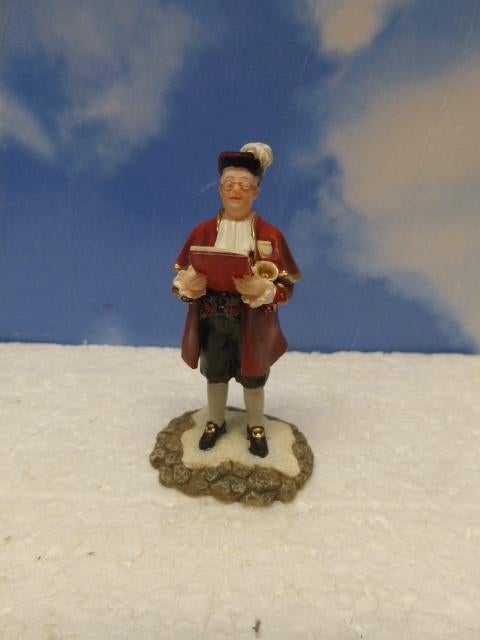 luville Town Crier kerstdorp poppetje figurine beeldje kerst, Ophalen of Verzenden, Zo goed als nieuw