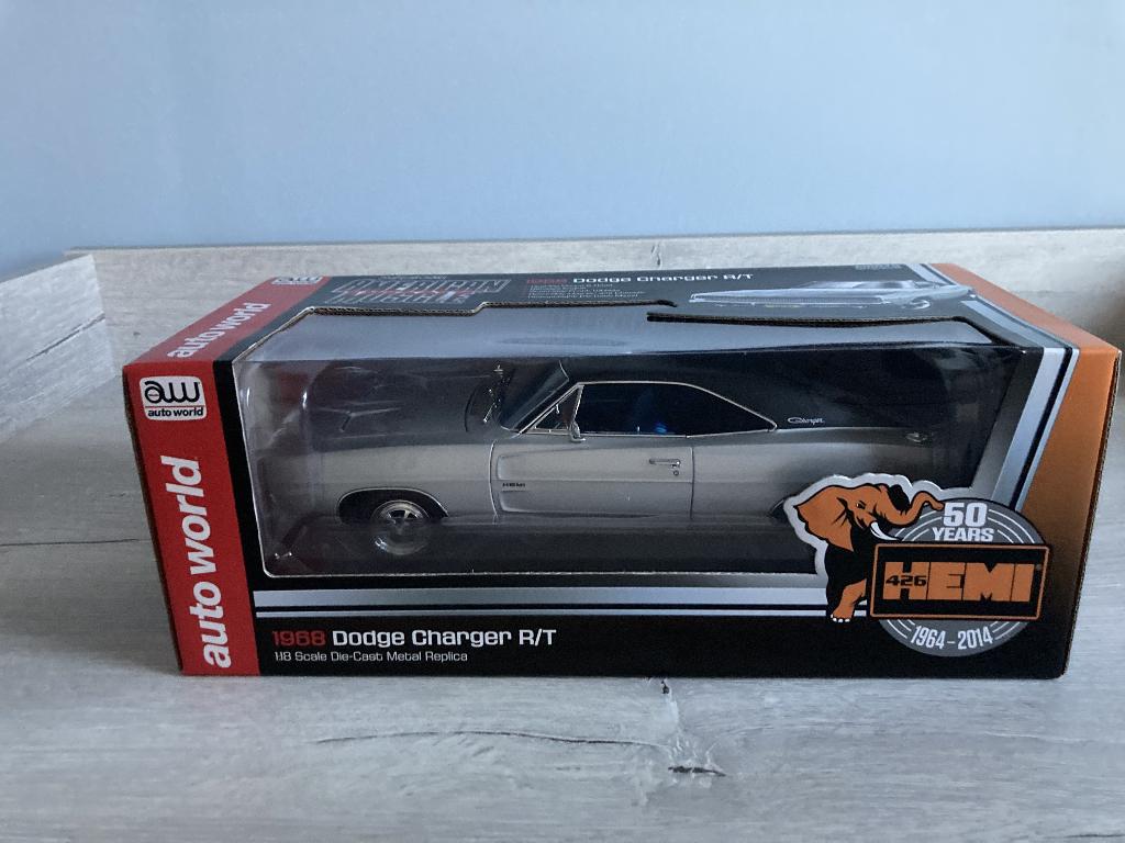 1968 Dodge Charger Autoworld 1/18, Ophalen of Verzenden, Nieuw, Auto, Overige merken