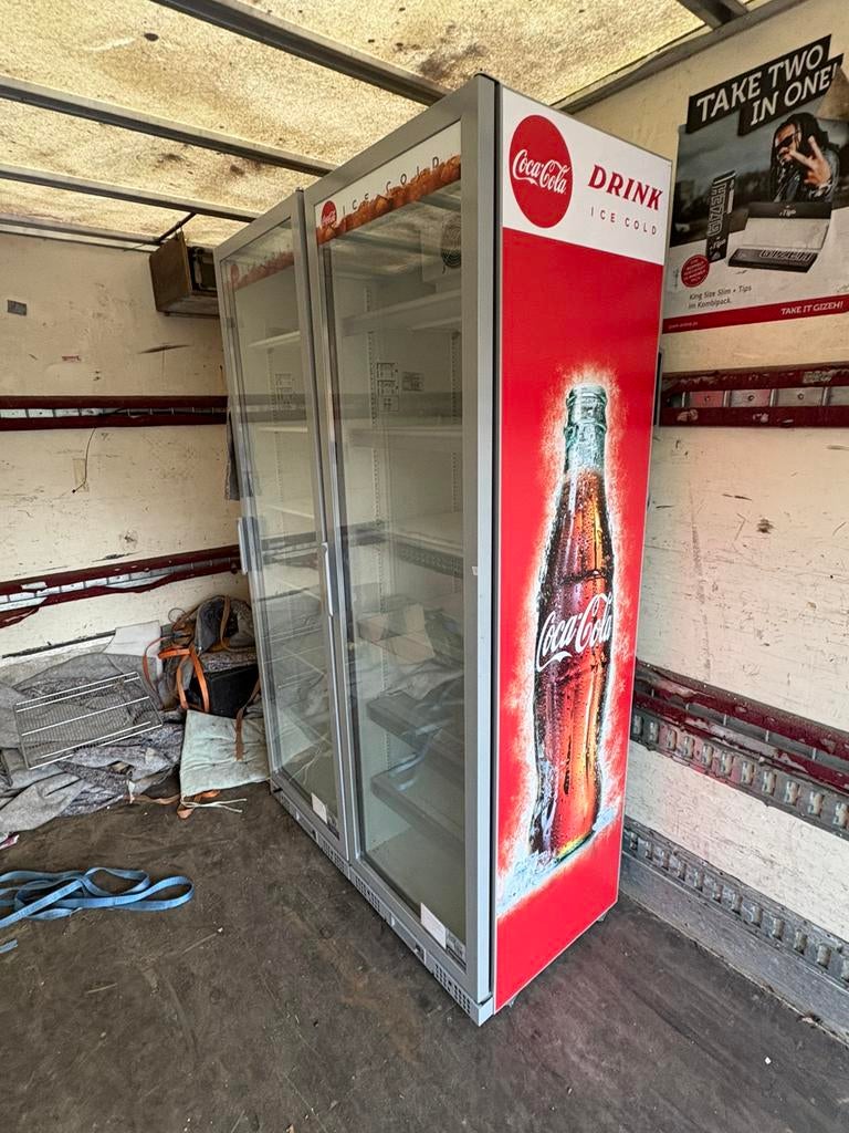 Coca Cola glasdeur koelkasten 100% origineel koelkast, Ophalen, 200 liter of meer, 60 cm of meer, 160 cm of meer