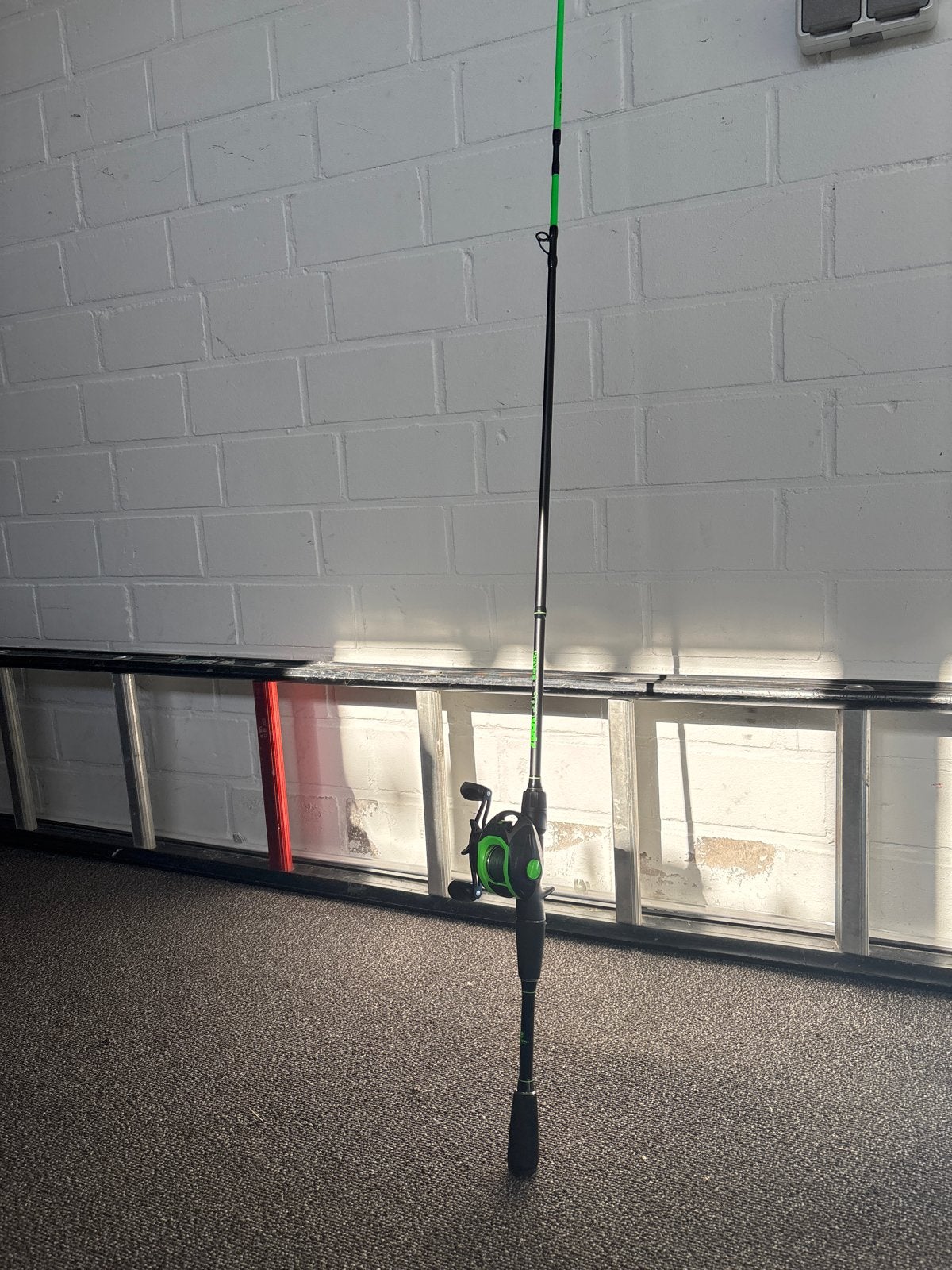 Gunki Sport C-195MH 10 tot 30g werphengel met molen, Ophalen, Zo goed als nieuw, Complete hengel