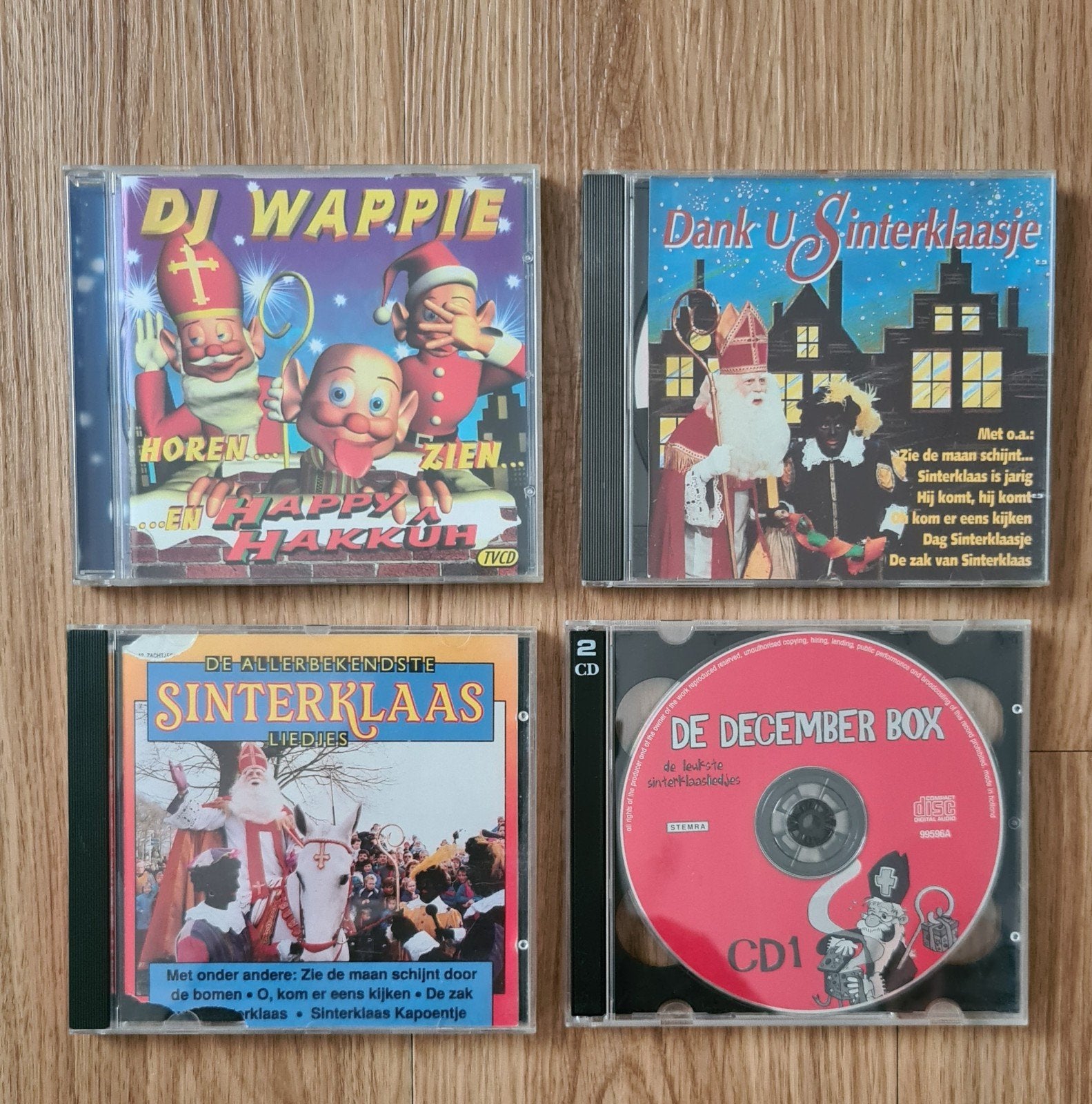 4x Sinterklaas cd's & jaren 90 (DJ Wappie, De Wielew, Ophalen of Verzenden, Gebruikt