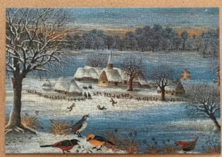 MB puzzel, legpuzzel, puzzle winterlandschap; 500 st; RUILEN, Ophalen of Verzenden, 500 t/m 1500 stukjes, Zo goed als nieuw, Legpuzzel