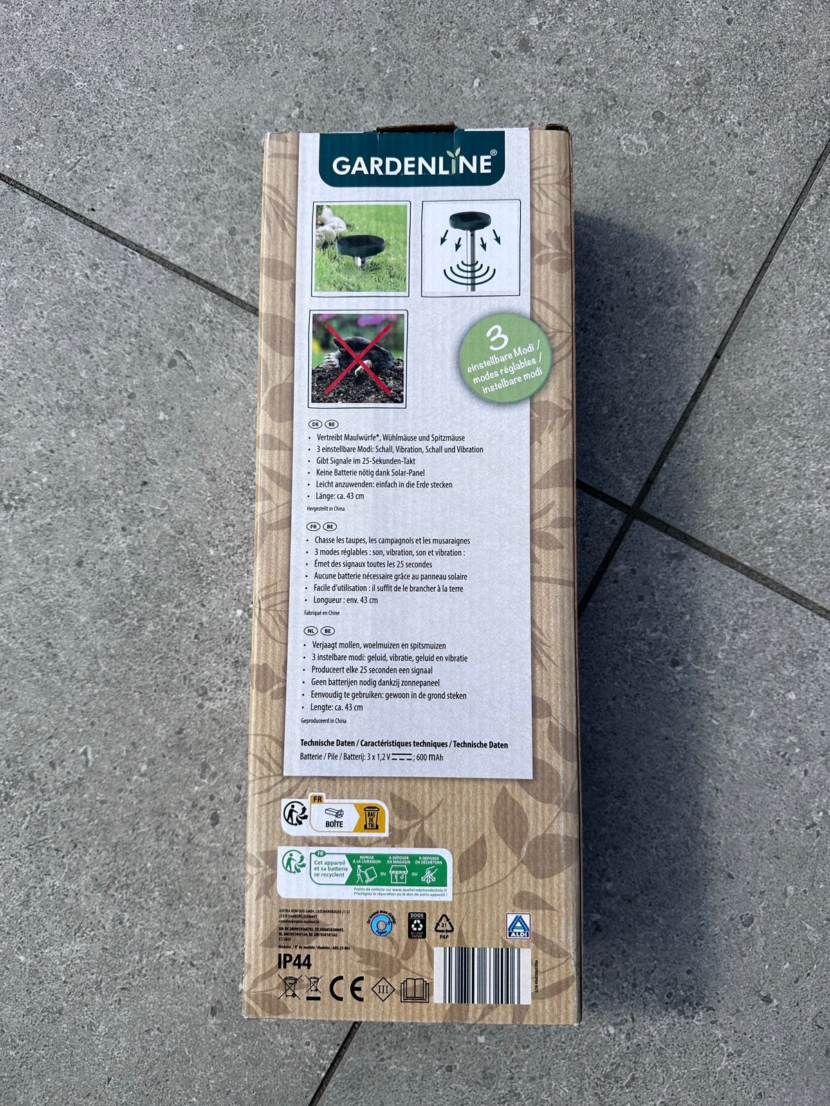 GARDENLINE Solar Mollenschrik - Effectieve Mollenverjager, Ophalen, Nieuw