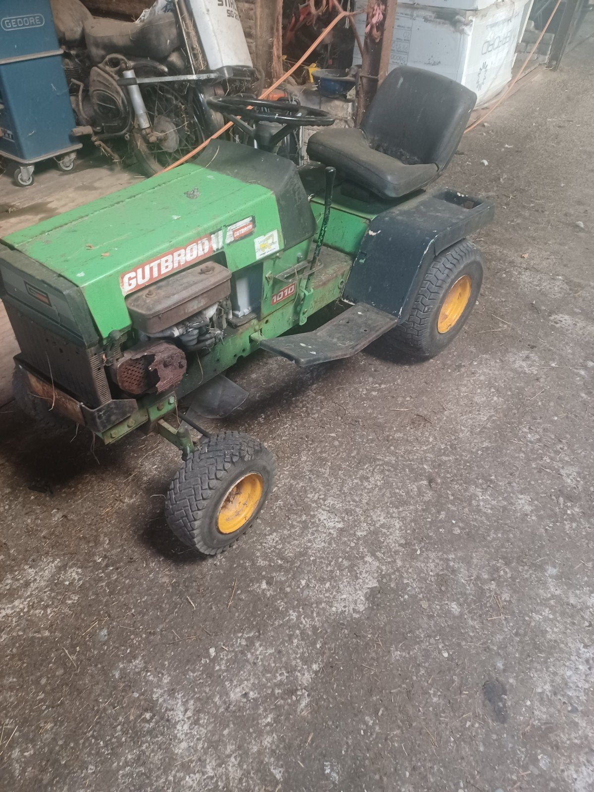 Tuintractor, Ophalen, Gebruikt