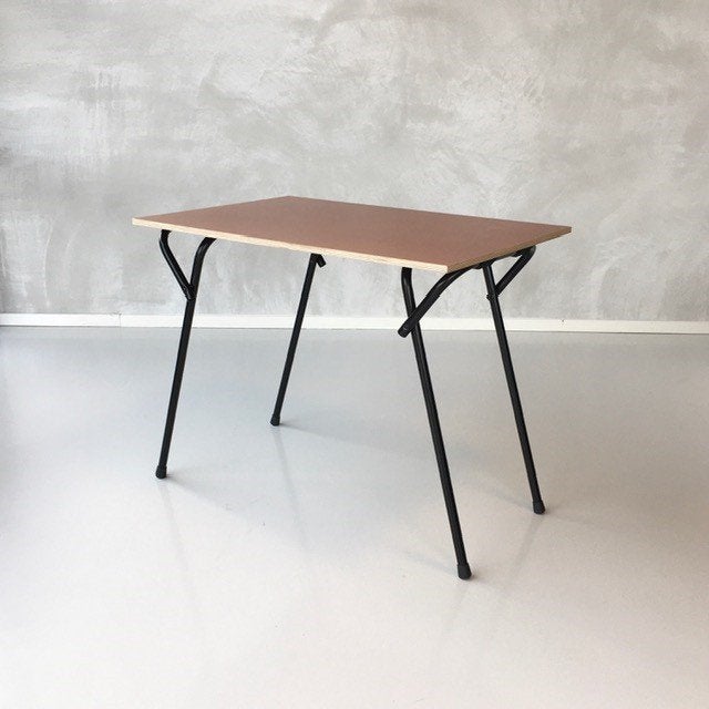 Retro klaptafel nieuw bureau lessenaar buro school tafel, Metaal, Schoolbureau, Ophalen of Verzenden, .