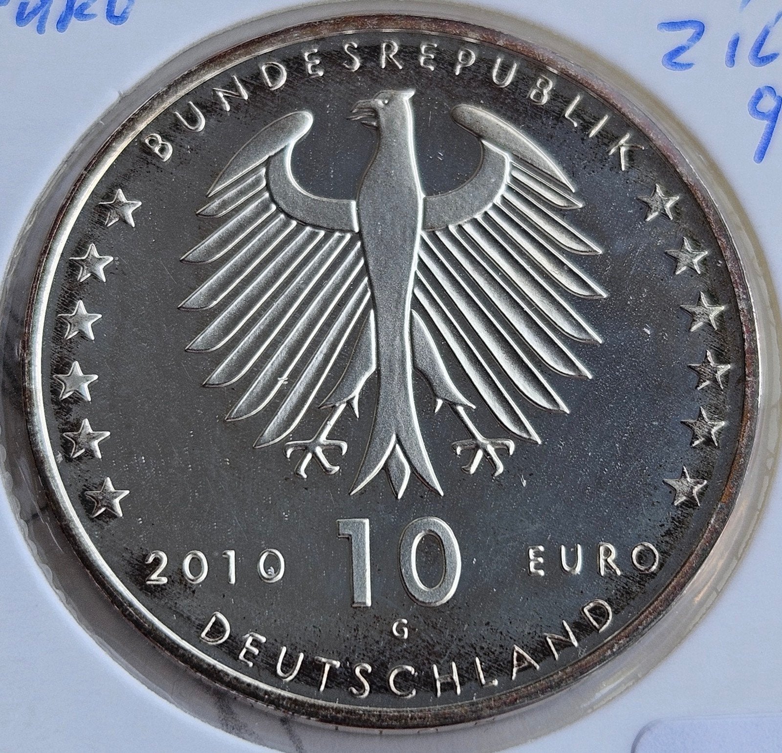Duitsland 10 Euro 2010 Zilver, Duitsland, Zilver, Ophalen of Verzenden, 10 euro