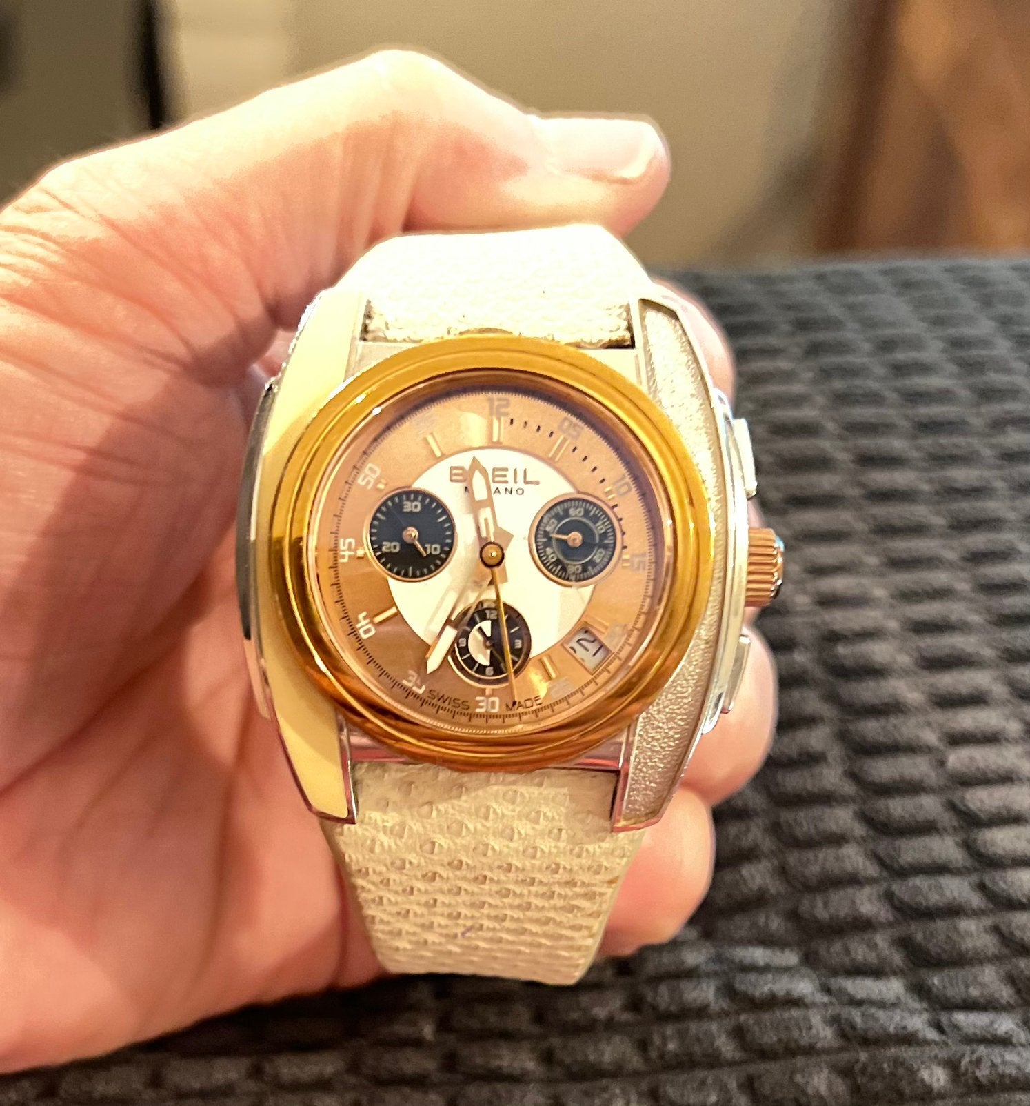 Breil Milano meditaraneo, IJzer of Staal, Ophalen of Verzenden, Zo goed als nieuw, 17 tot 18