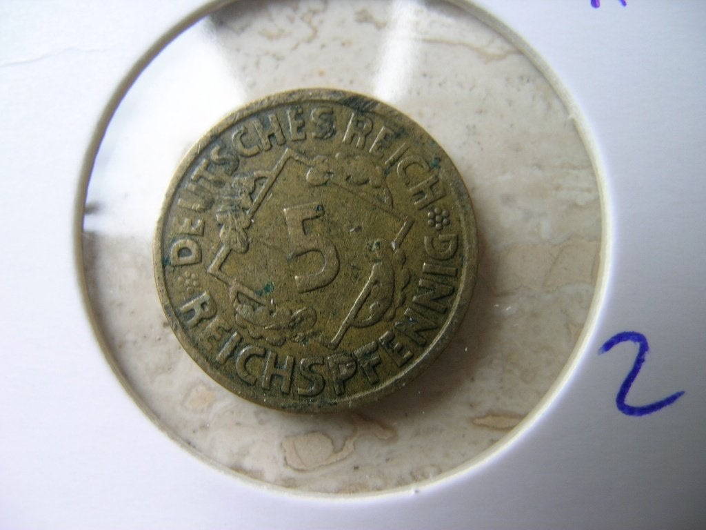 5 Reichspfennig 1924 A Duitsland (nr 2), Ophalen of Verzenden, Duitsland, Losse munt