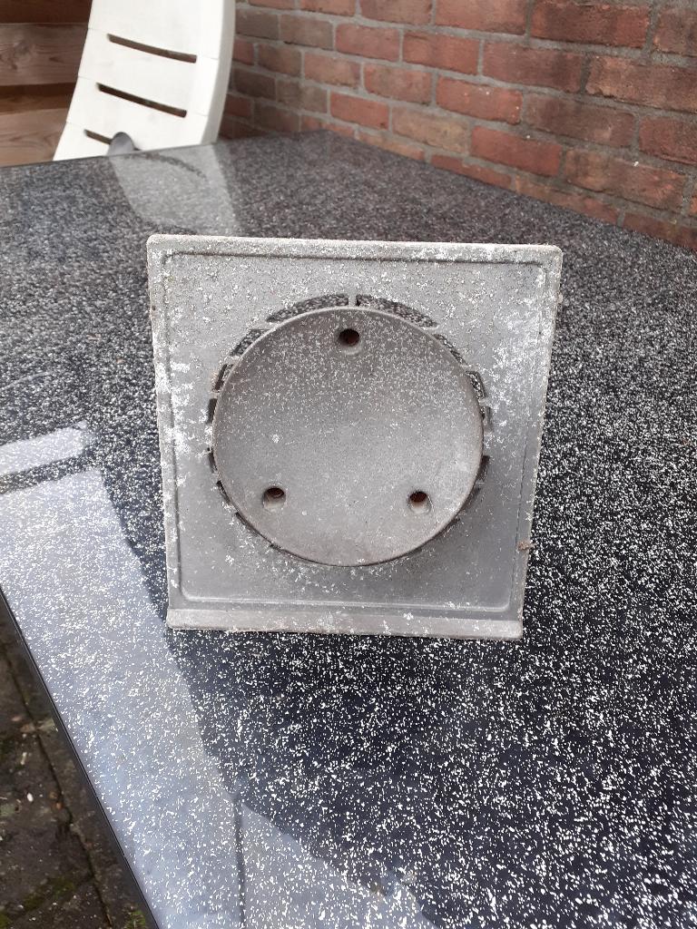 muurdoorvoer gevelkachel, Ophalen, Gebruikt, Afzuiger