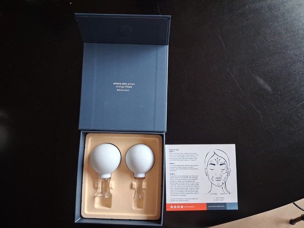 2 cups voor het gezicht (merk: Skintone), Ophalen of Verzenden, Gebruikt, Gehele gezicht, Verzorging