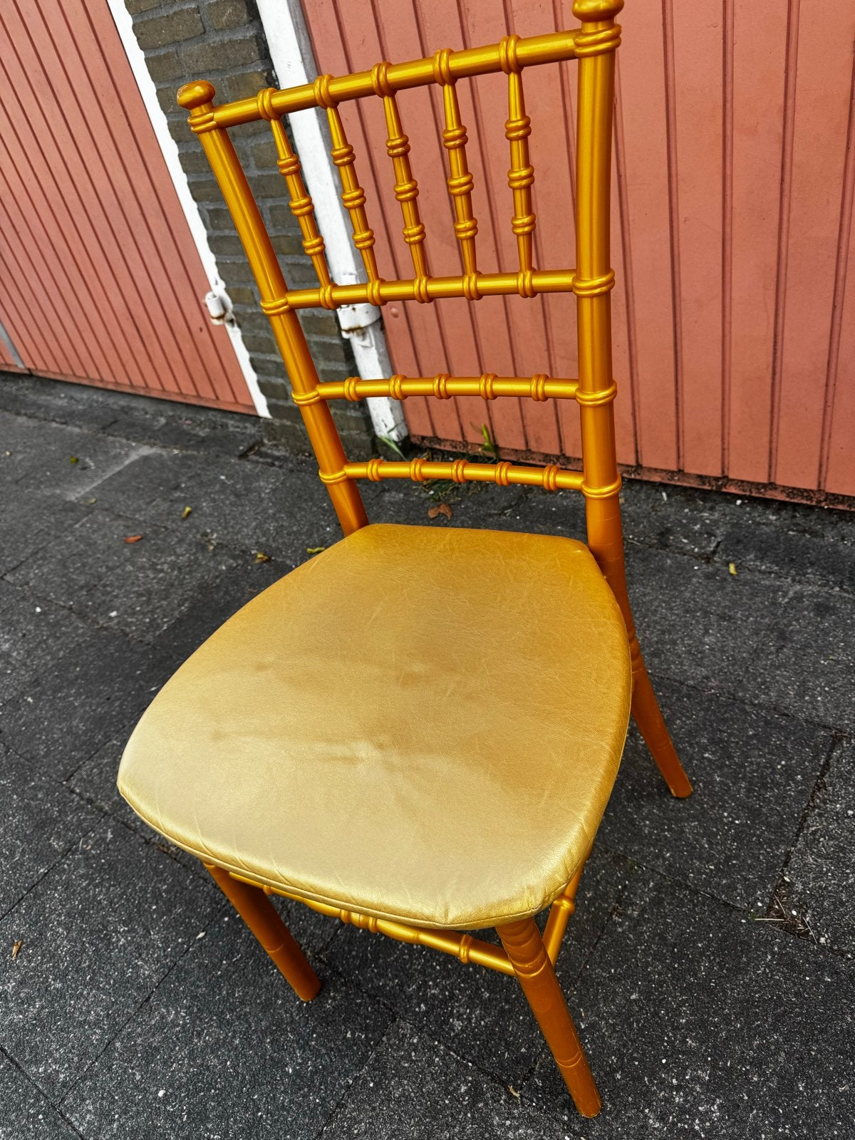 Gouden napoleon Stoelen met Kussen, Ophalen of Verzenden