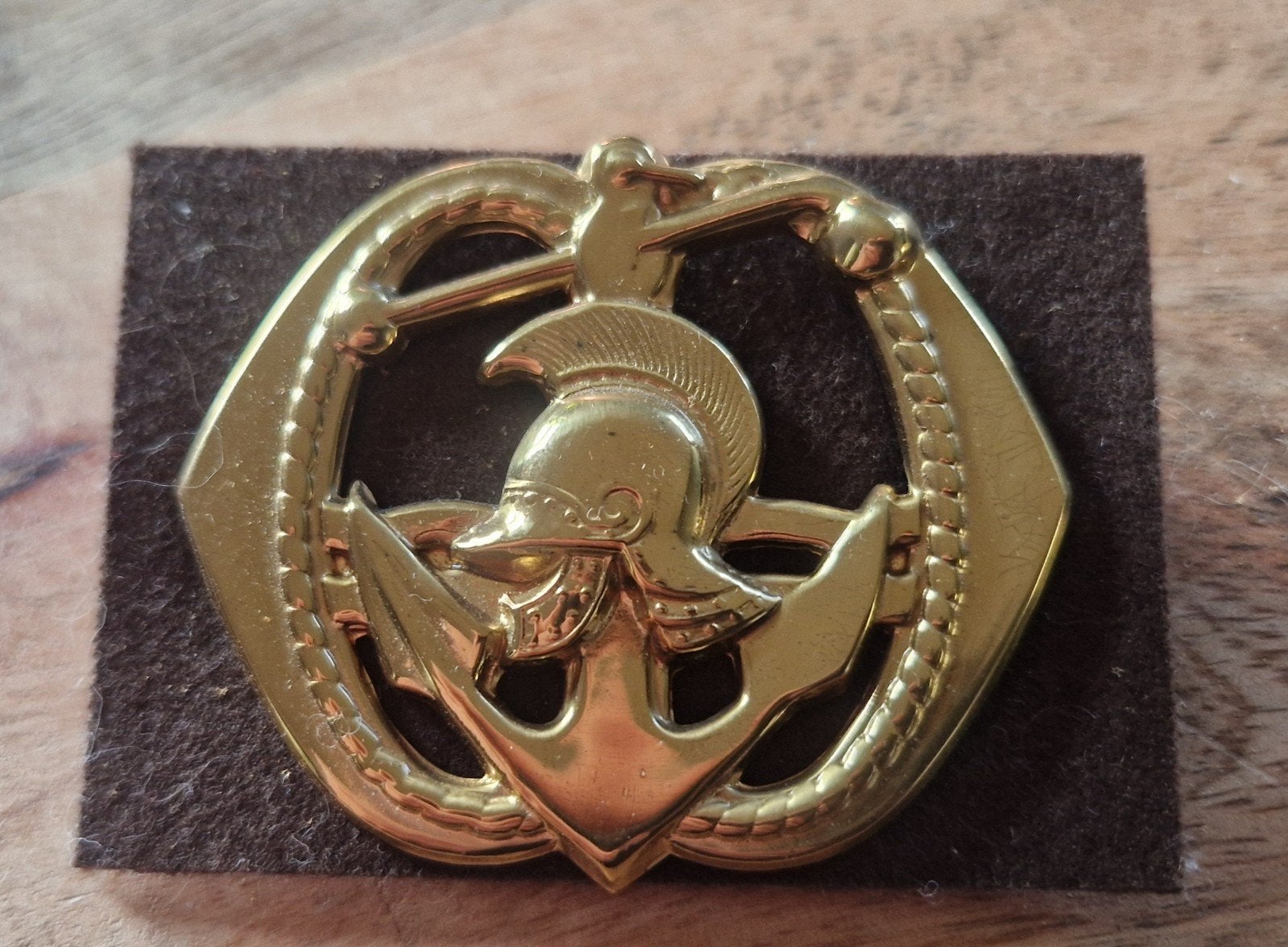 Baret embleem Regiment Pontonniers, Verzamelen, Ophalen of Verzenden, Landmacht, Nederland, Embleem of Badge