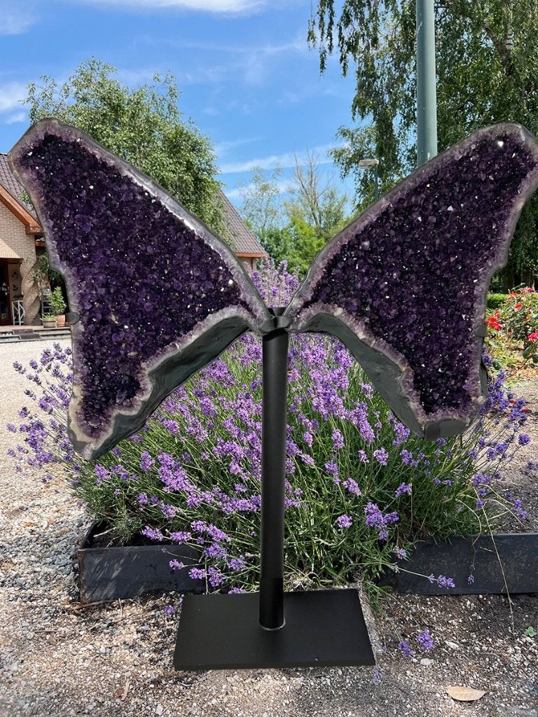 Amethist vleugel / vlinder / angel wings (4) , 126 kilo M, Ophalen of Verzenden, Mineraal