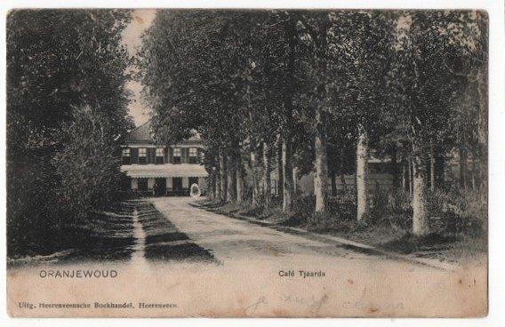 AK ~ Oranjewoud ~ Cafe Tjaarda (Hotel Heidewoud) ~ 1903 (3x), Verzamelen, Verzenden, Voor 1920, Gelopen, Friesland