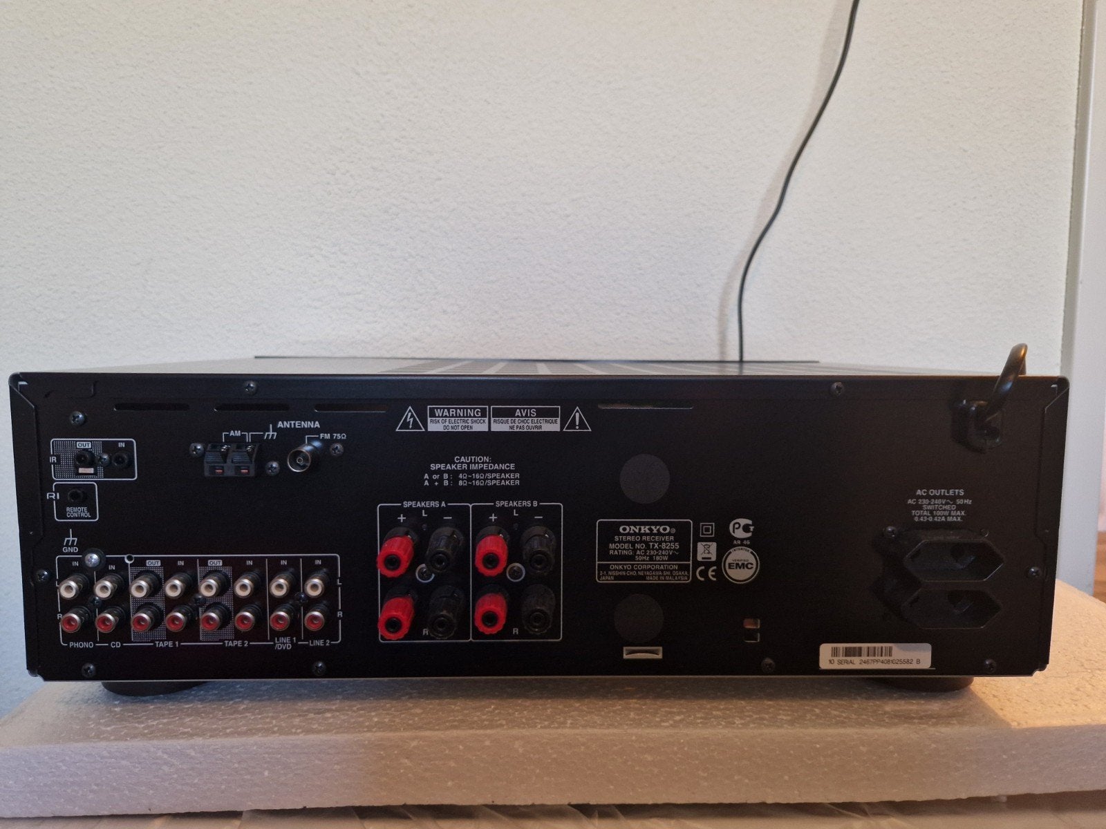 Onkyo TX-8255 Stereo Receiver, Audio, Tv en Foto, Ophalen of Verzenden, Zo goed als nieuw, 60 tot 120 watt, Stereo