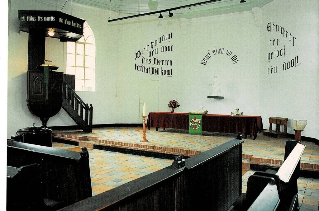 Klazienaveen, interieur Kerk, Ophalen of Verzenden, Ongelopen, Drenthe