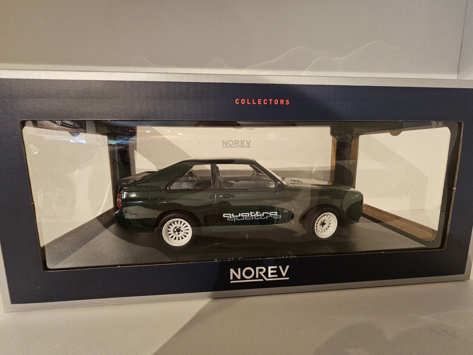 NOREV 188318 AUDI SPORT QUATTRO GROEN 1:18 LIMITED EDITION, Ophalen of Verzenden, Zo goed als nieuw, Auto, Norev