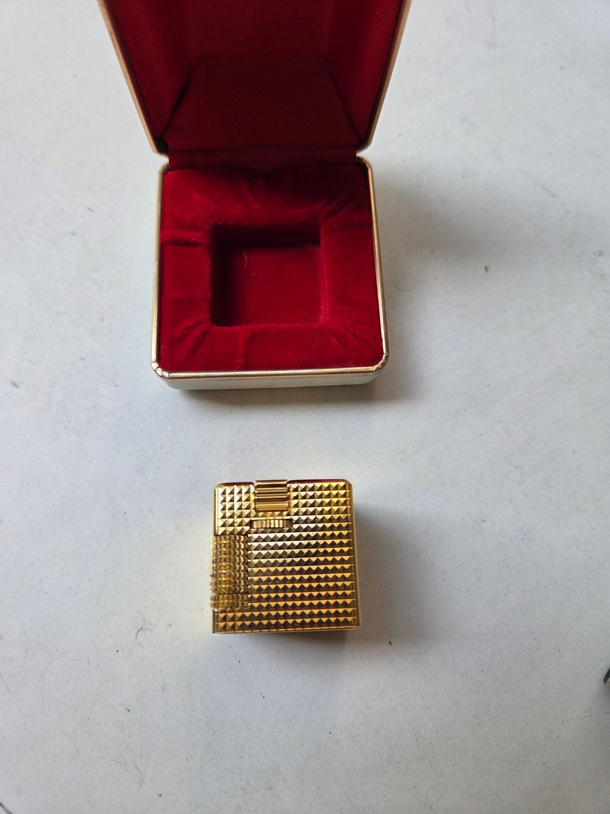 Vintage IPPAG Dice Aansteker in originele doos, Ophalen of Verzenden, Zo goed als nieuw, Aansteker