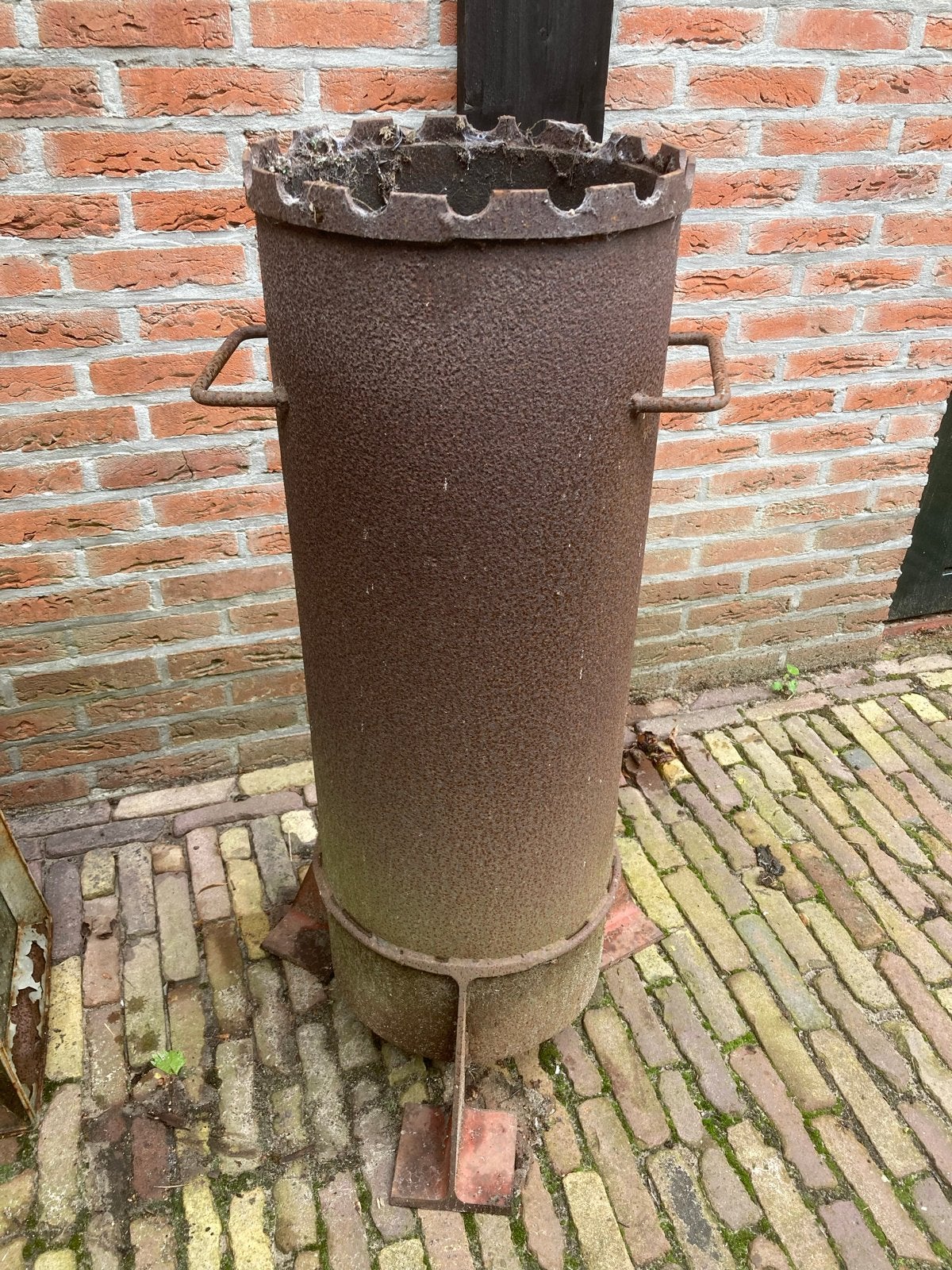 Unieke, zware en degelijke eigenbouw vuurkorf, Tuin en Terras, Ophalen, Gebruikt, Vuurkorf