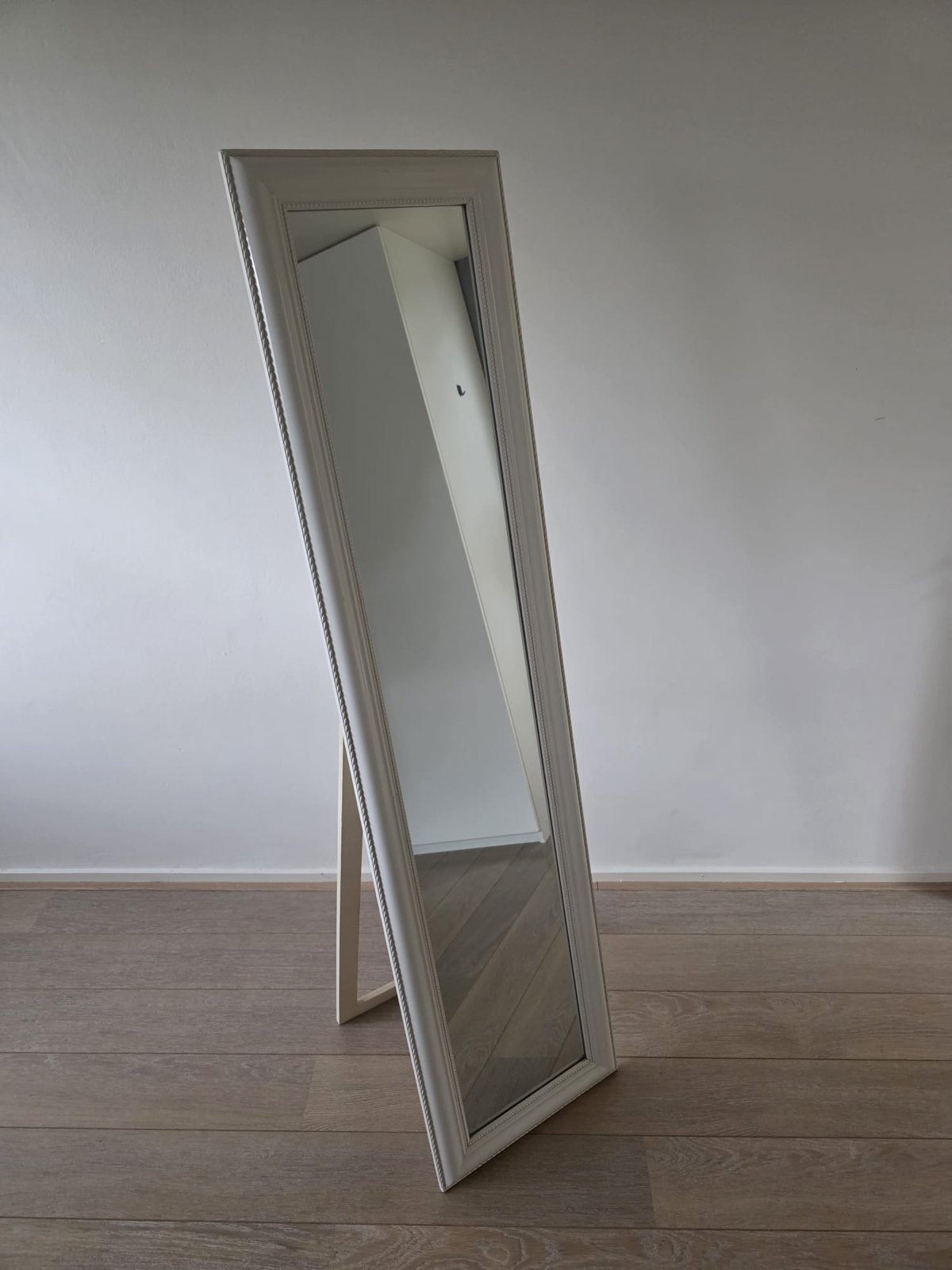 Witte staande passpiegel, Ophalen, Minder dan 50 cm, Gebruikt, 150 tot 200 cm