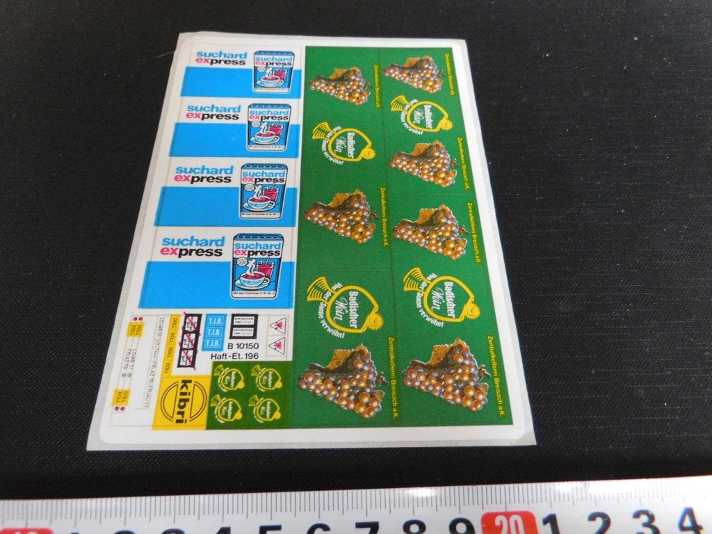 sticker set suchard express kibri Badisscher Wein, Ophalen of Verzenden, Zo goed als nieuw