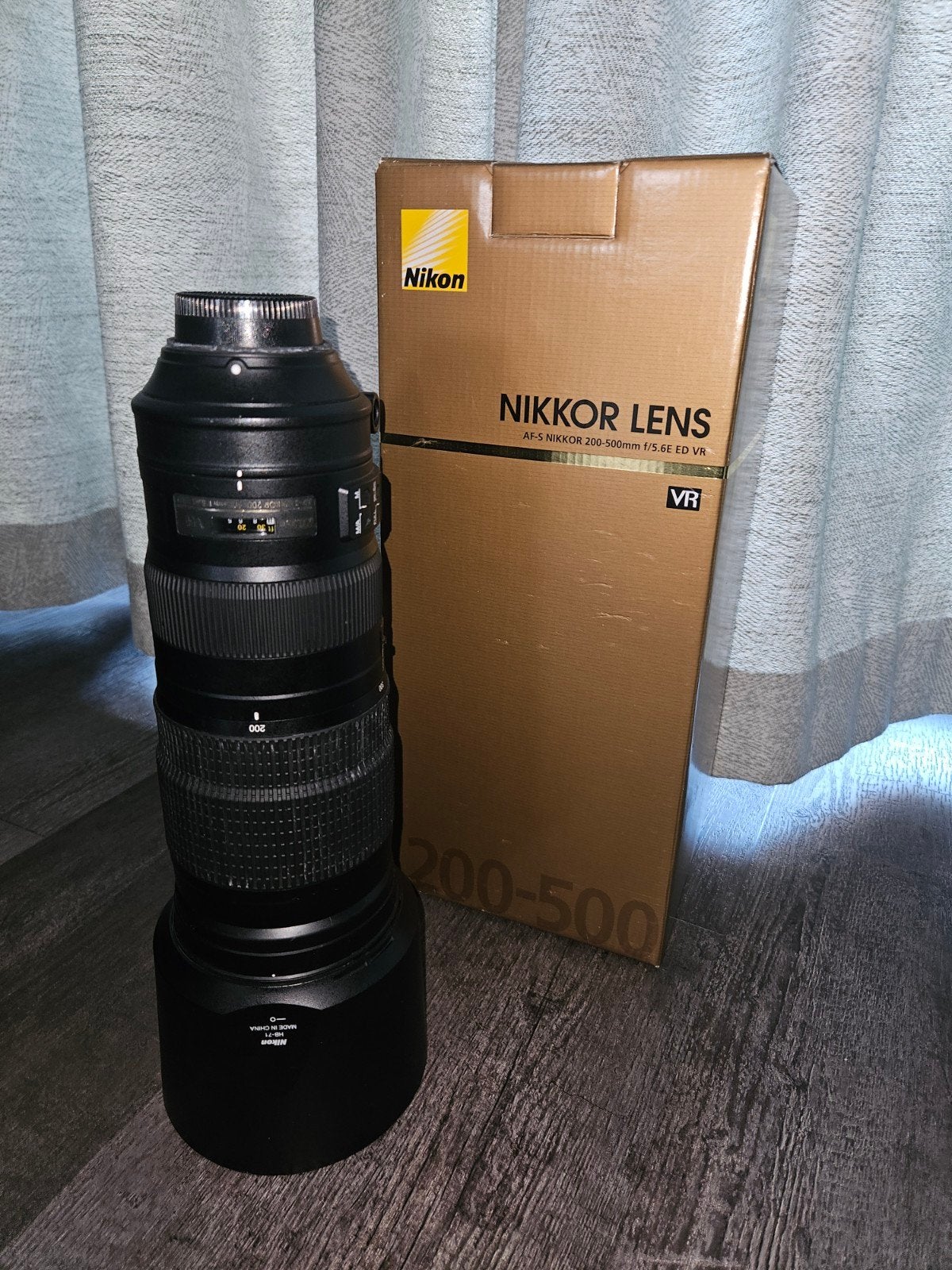 Nikon AF-S NIKKOR 200-500mm f/5.6E ED VR Telelens, Ophalen, Beeldstabilisatie, Nikon, Telelens