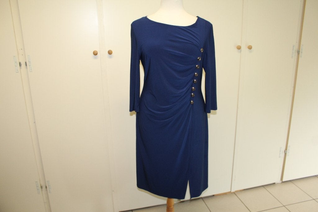 Joseph Ribkoff prachtige blauwe chique jurk mt 44, Blauw, ., Maat 42/44 (L), Joseph Ribkoff