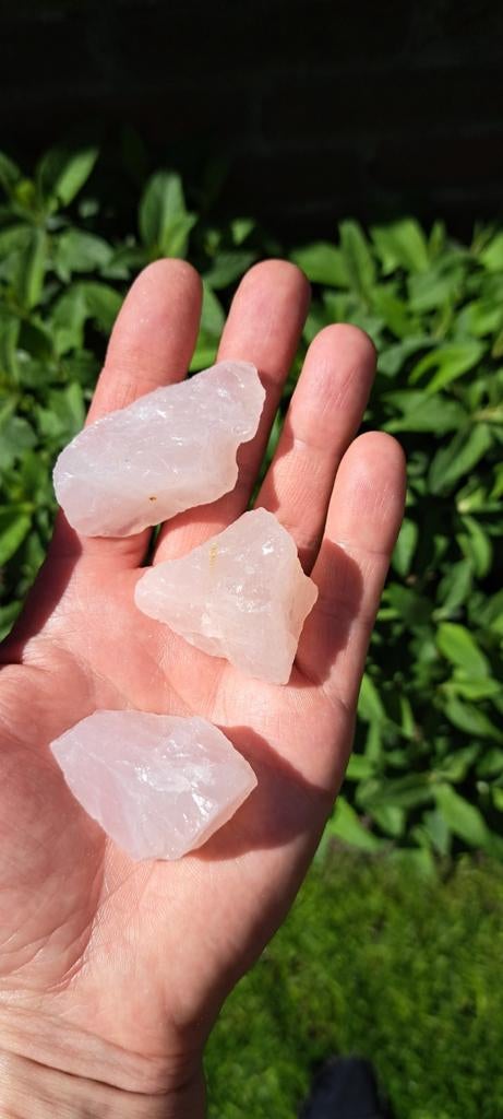 Rozenkwarts Ruwe Edelsteen - 4-5 cm, Verzamelen, Mineralen en Fossielen, Ophalen of Verzenden